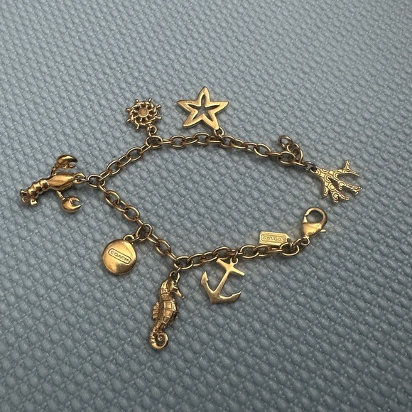 Coach Gold Charm Bracelet with Nautical Charms - Picture 4 of 5